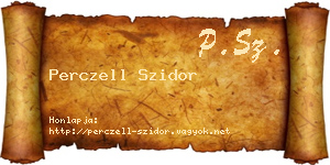 Perczell Szidor névjegykártya